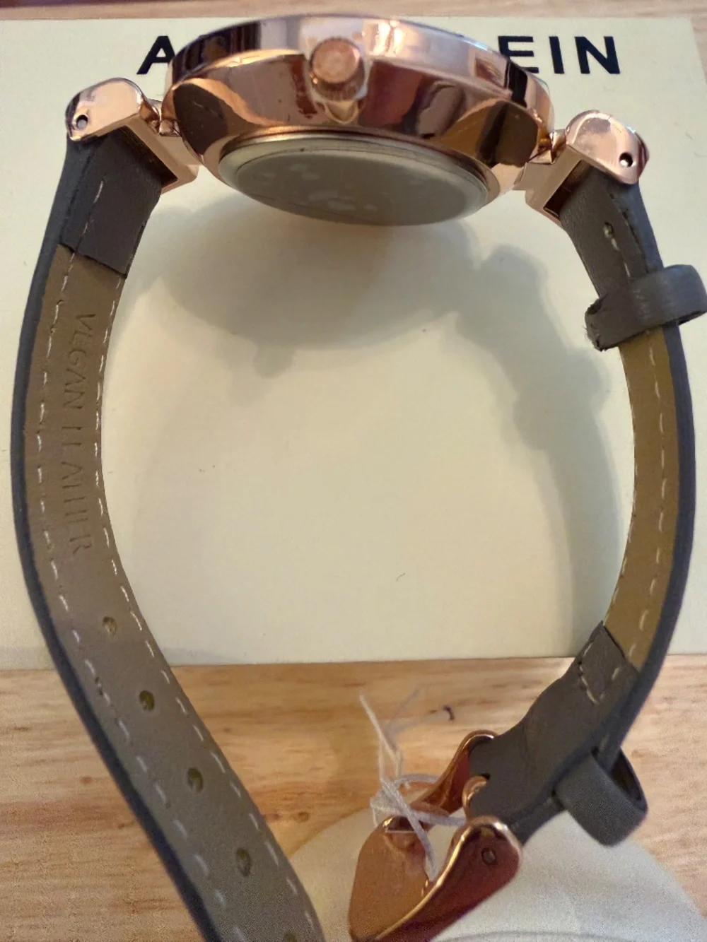 Anne Klein ladies leather watch Grey / Rose Gold